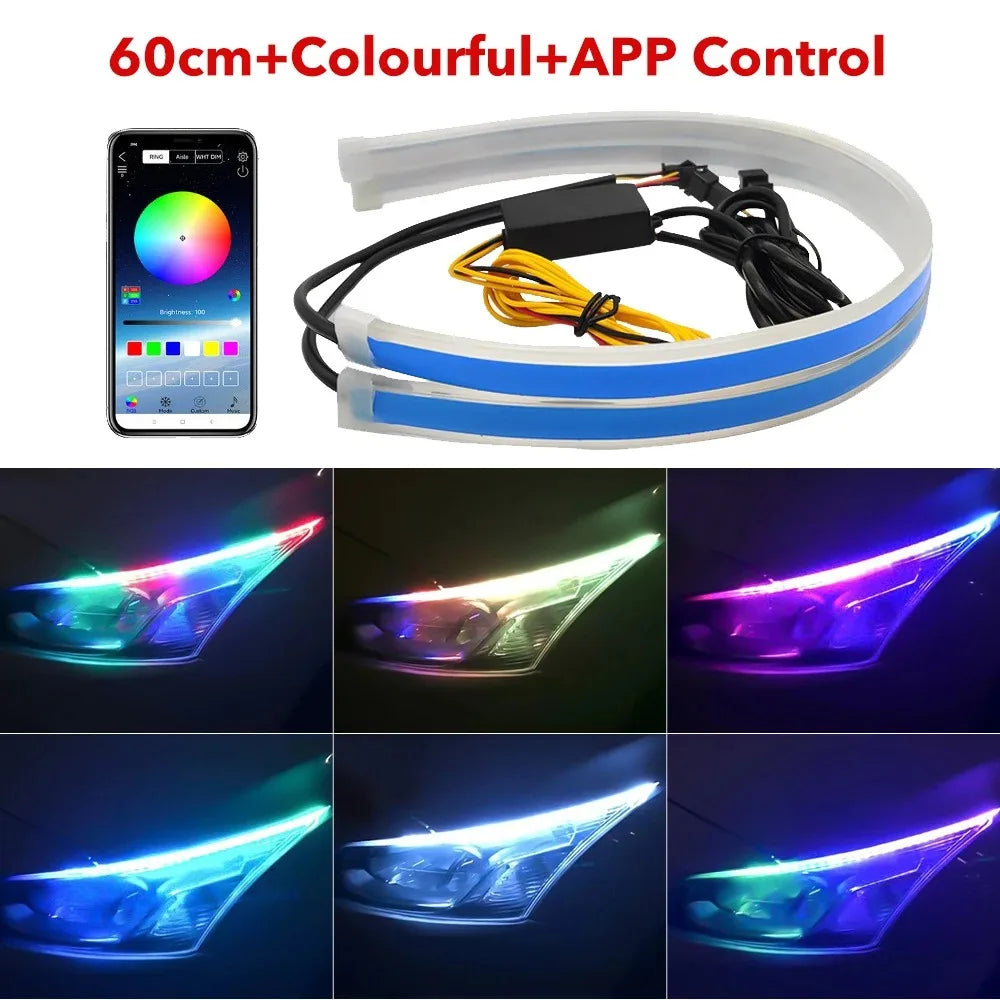Universal Dynamic RGB LED Strips – App Controlled DRL