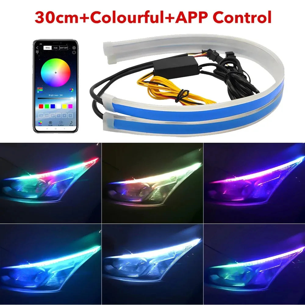 Universal Dynamic RGB LED Strips – App Controlled DRL